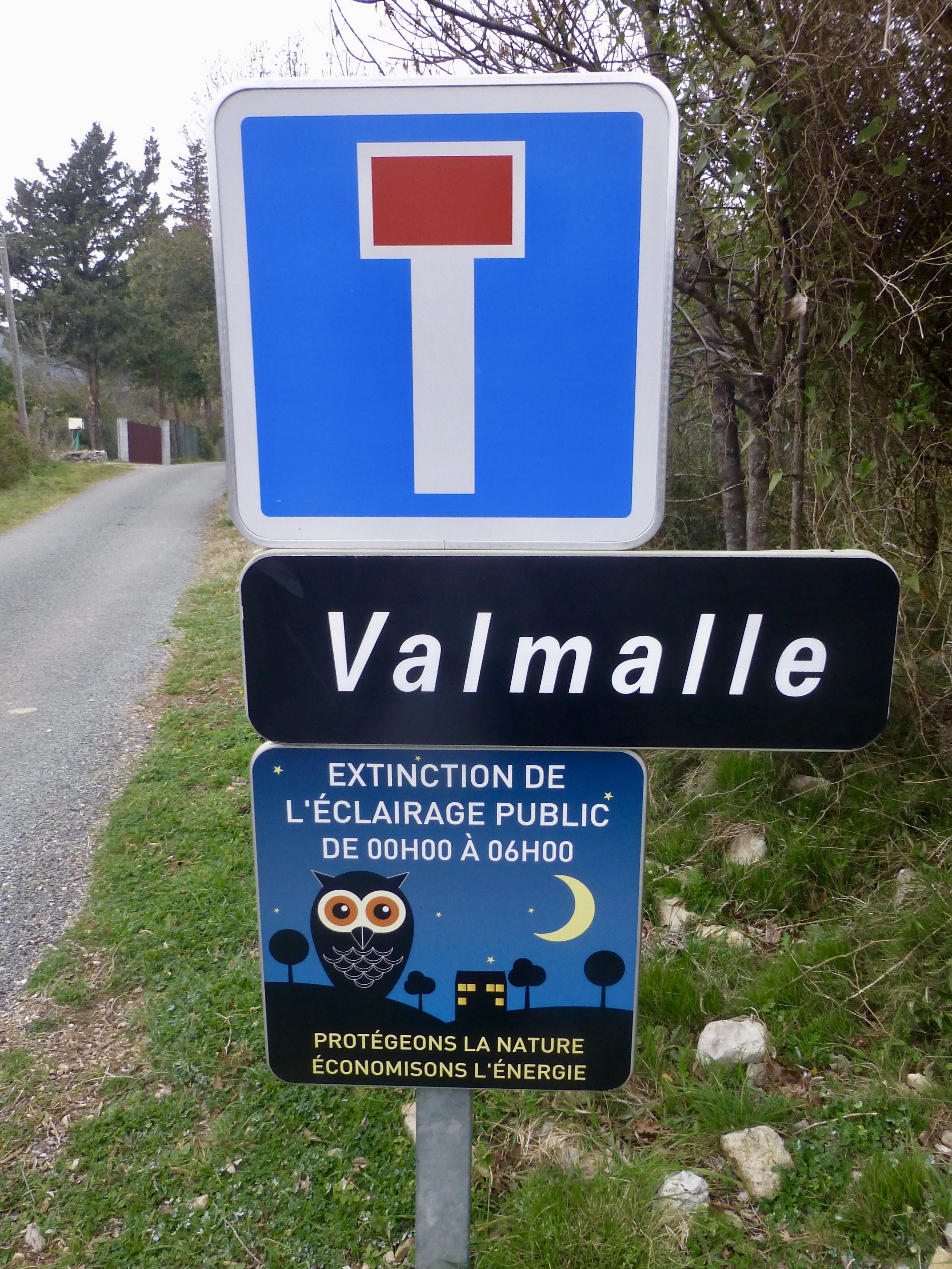 Entrée du hameau de Valmalle